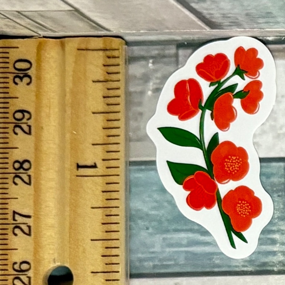 🌀10/$10🌀 Floral Flowers Plants Reusable Waterproof Vinyl Sticker Decal